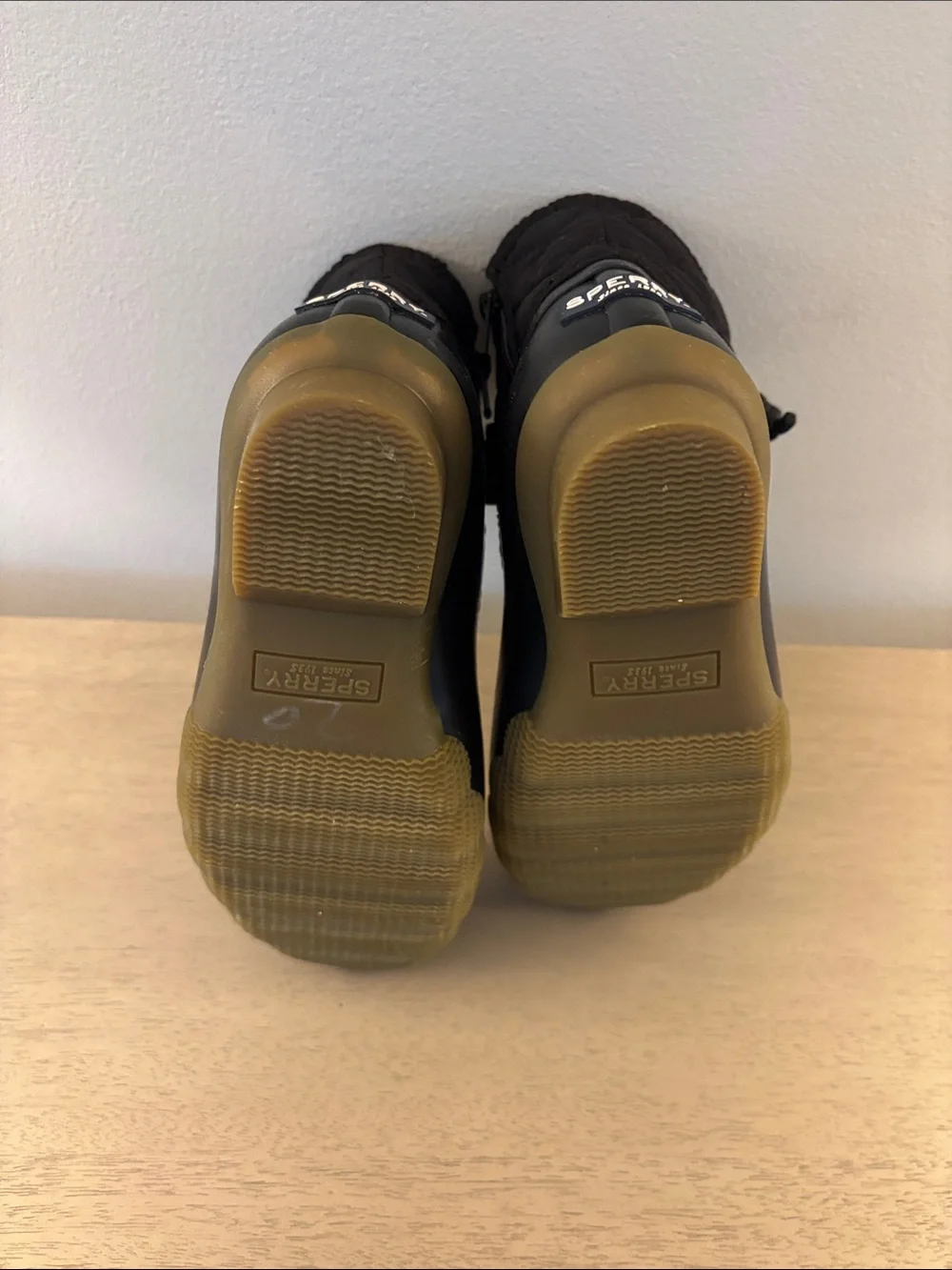 Kids’ Sperry Black Saltwater Duck Boots - Size 12